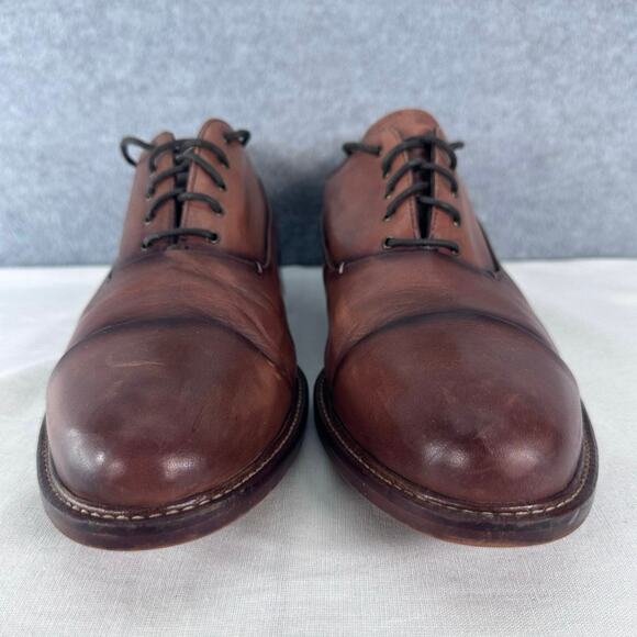 Joseph Abboud Men’s sz 10 Leather Brown Dress Shoes Workwear Oxfords Office - Picture 4 of 11
